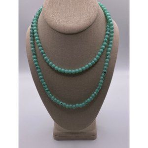 Vintage mint necklace | mint beaded statement piece | aqua light blue mint neckl